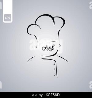 Koch avatar portrait Bild Symbol Vektor Grafik Design Illustration Stock Vektor