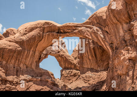 Arches National Park, Utah Nationalparks. Schluchten, Wanderwege, Natural Bridges, Felsformationen und die Landschaft. Stockfoto