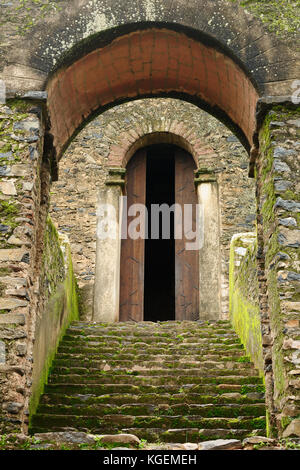 Schloss durch den Kaiser in der fasilides gonder Stadt in Äthiopien erbaute Royal Enclosure Stockfoto