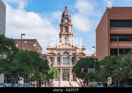 Fort Worth, TX - 12. Mai: historische Tarrant County Courthouse in Fort Worth, Texas Stockfoto