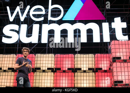 Lissabon, Portugal. 6 Nov, 2017. Paddy cosgrave am Web Gipfel Opening Night im Mittelpunkt, Kredit: rachel Torres/alamy leben Nachrichten Stockfoto