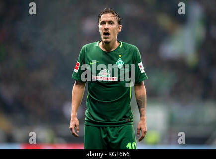 Frankfurt, Deutschland. November 2017. Bremer Max Kruse während des Bundesliga-Fußballspiels zwischen Eintracht Frankfurt und Werder Bremen in der Commerzbank Arena in Frankfurt am 3. November 2017. - KEIN DRAHTLOSER SERVICE · Credit: Thomas Eisenhuth/dpa-Zentralbild/ZB/dpa/Alamy Live News Stockfoto