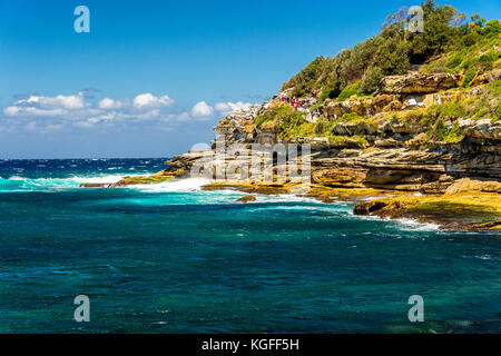 Die South Bondi Beach Strand während der 2017 Skulpturen am Meer in Sydney, NSW, Australien Stockfoto