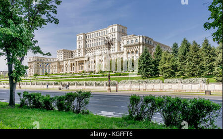 Palast des Parlaments ehemaligen Ceausescu-Palast Bukarest ...