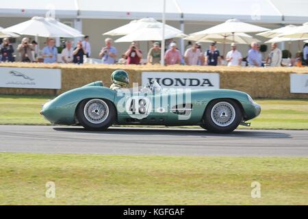 1959 Aston Martin DBR1 in Goodwood Festival der Geschwindigkeit 2015 Stockfoto