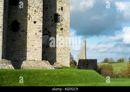Nahaufnahme des Schlosses von Trim in der Grafschaft Meath in der Nähe von Dublin, Republik Irland, Drehort für den Film braveheart mit Mel Gibson Stockfoto