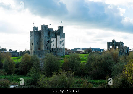 Das Schloss von Trim in der Grafschaft Meath in der Nähe von Dublin, Republik Irland, Drehort für den Film braveheart mit Mel Gibson Stockfoto