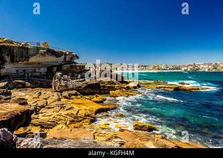 Die South Bondi Beach Strand während der 2017 Skulpturen am Meer in Sydney, NSW, Australien Stockfoto