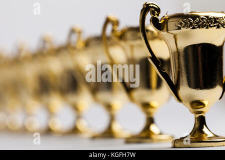 Gold Gewinner Verwirklichung Trophäe Hintergrund Stockfoto