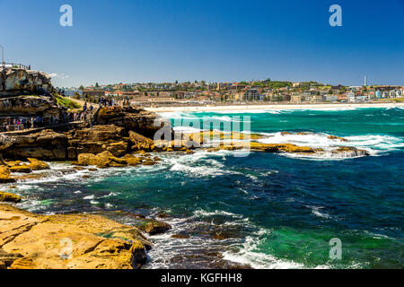 Die South Bondi Beach Strand während der 2017 Skulpturen am Meer in Sydney, NSW, Australien Stockfoto