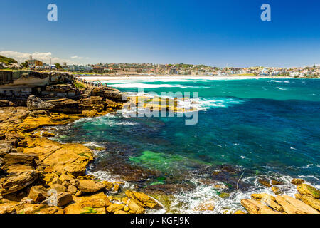 Die South Bondi Beach Strand während der 2017 Skulpturen am Meer in Sydney, NSW, Australien Stockfoto