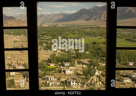 Eine Ansicht vom Kloster Leh, Ladakh, Indien Stockfoto