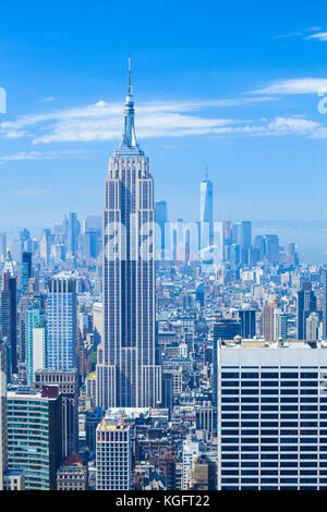 New York USA New York New York Skyline Skyline von Manhattan empire state building Stockfoto