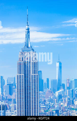 New York USA New York New York Skyline Skyline von Manhattan empire state building Stockfoto