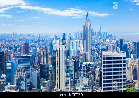 Manhattan Skyline, New York Skyline, Empire State Building, New York City, Vereinigte Staaten von Amerika, Nordamerika, USA Stockfoto