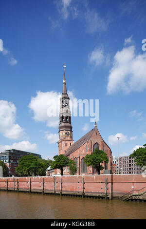 Katharinenkirche, Zollkanal chanel , Hamburg, Deutschland, Europa Stockfoto