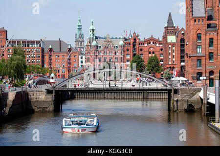 HafenCity Hall in Speicherstadt, HafenCity, hamburg, deutschland, europa I sogenanntes Hafenrathaus, Speicherstadt, HafenCity, Hamburg, Deutsch Stockfoto