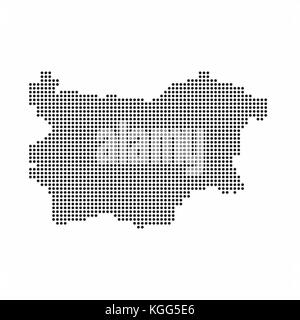 Bulgarien Land Karte von abstrakten halftone Dot Pattern Stock Vektor