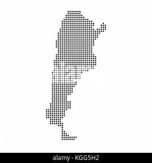 Argentinien Land Karte von abstrakten halftone Dot Pattern Stock Vektor