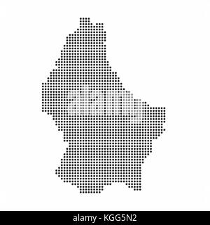 Luxemburg Land Karte von abstrakten halftone Dot Pattern Stock Vektor