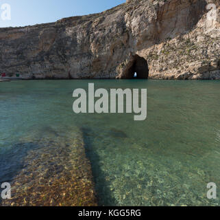 Grotte der dwejra Binnenmeer (Insel Gozo, Malta) Stockfoto