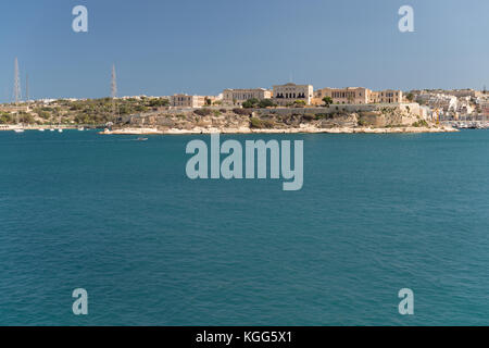 Blick von kalkara Valletta (Malta) Stockfoto