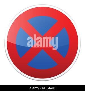 Straße rote Zeichen auf weißem Hintergrund. Überwachung des Straßenverkehrs. wegverbrauch. ordnungspolitische Zeichen. stoppen und Ertrag. Straße. Stock Vektor