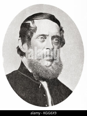 Lajos Kossuth de Udvard et Kossuthfalva alias Louis Kossuth, 1802–1894. Ungarischer Rechtsanwalt, Journalist, Politiker, Staatsmann und Gouverneur des Königreichs Ungarn während der Revolution von 1848–49. Aus Hutchinsons Geschichte der Nationen, veröffentlicht 1915. Stockfoto