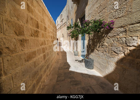Straße in mdina (Malta) Stockfoto