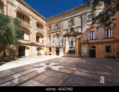 Palazzo vilhena in mdina (Malta). Nationalmuseum für Naturgeschichte Stockfoto