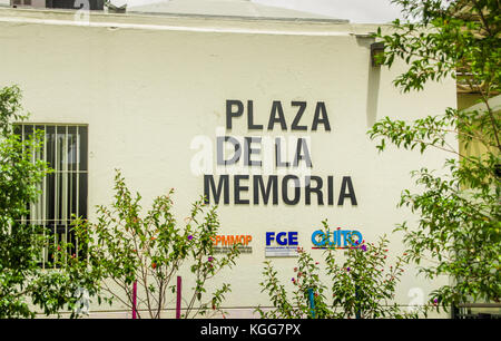 Quito, Ecuador - 23. Oktober 2017: Im Hinblick auf die Speicher quadratisches Gebäude in der Stadt von Quito, Ecuador Stockfoto