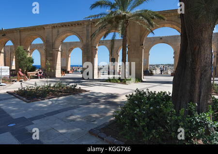 Upper Barrakka Gardens in Valletta (Malta) Stockfoto