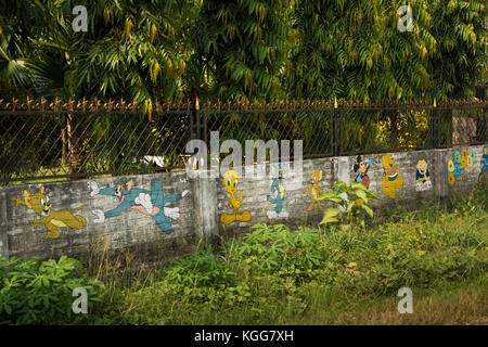 Schule Wand Stockfoto