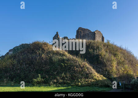 Auge schloss, Auge, Suffolk, Großbritannien. Eine Motte und Bailey Schloss aus dem 11. Jahrhundert. Stockfoto