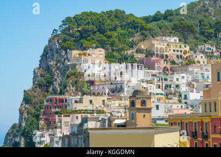 Das Dorf von Capri auf der Insel Capri, die Küste von Amalfi, Italien Stockfoto