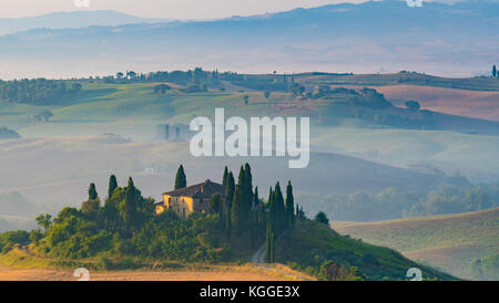 Toskanische Villa in der Nähe von Pienza Italien Stockfoto