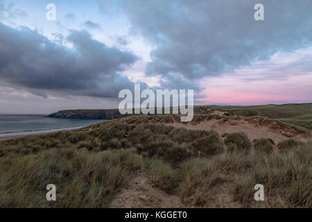 Holywell Bay, Gull Rocks, Cornwall, England, Vereinigtes Königreich Stockfoto