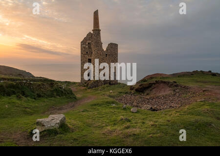 Botallack Mine, Cornwall, England, Großbritannien Stockfoto