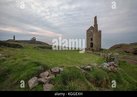 Botallack Mine, Cornwall, England, Großbritannien Stockfoto