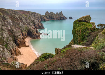 Logan Rock, Penwith Peninsula, Cornwall, England, Vereinigtes Königreich Stockfoto