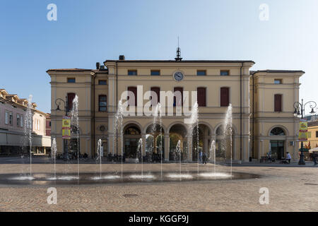 Loggia dei Frosch und der Hauptplatz in Montebelluna, Provinz Treviso, Italien Stockfoto