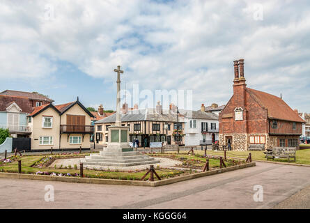 Dorfzentrum von Aldeburgh, einer Küstenstadt in Suffolk, East Anglia, England Stockfoto