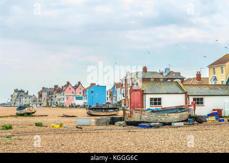 Am Wasser von Aldeburgh, einer Küstenstadt in Suffolk, East Anglia, England Stockfoto