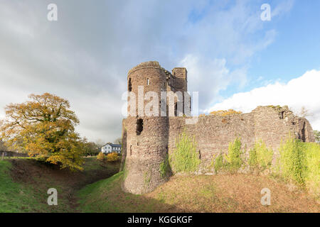 Herbst bei Grosmont Schloss, "Castell y Grysmwnt' Grosmont, Monmouthshire, Wales, Großbritannien Stockfoto