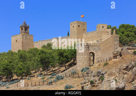 Das 14. Jahrhundert Alcazaba (Festung) von Antequera, Spanien Stockfoto