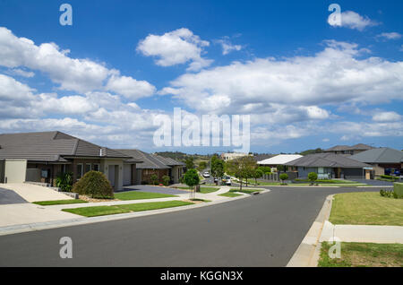 Wohngebiet in Annan, NSW, Australien Stockfoto