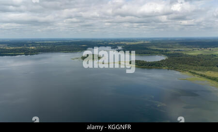 Plateliai See Litauen Antenne drone Ansicht von oben Stockfoto