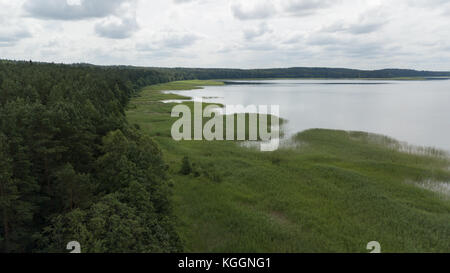 Plateliai See Litauen Antenne drone Ansicht von oben Stockfoto