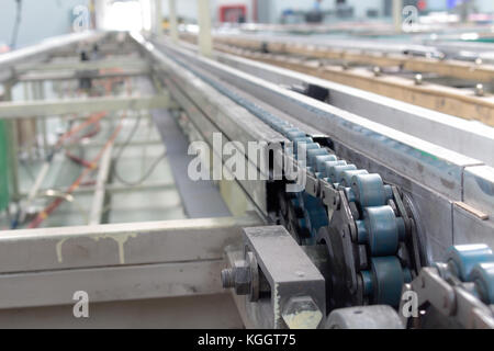 Die Kette Antriebswelle Linie conveyor Industrial Stockfoto