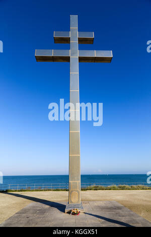 Das Lothringer Kreuz am Juno Beach, Frankreich Stockfoto